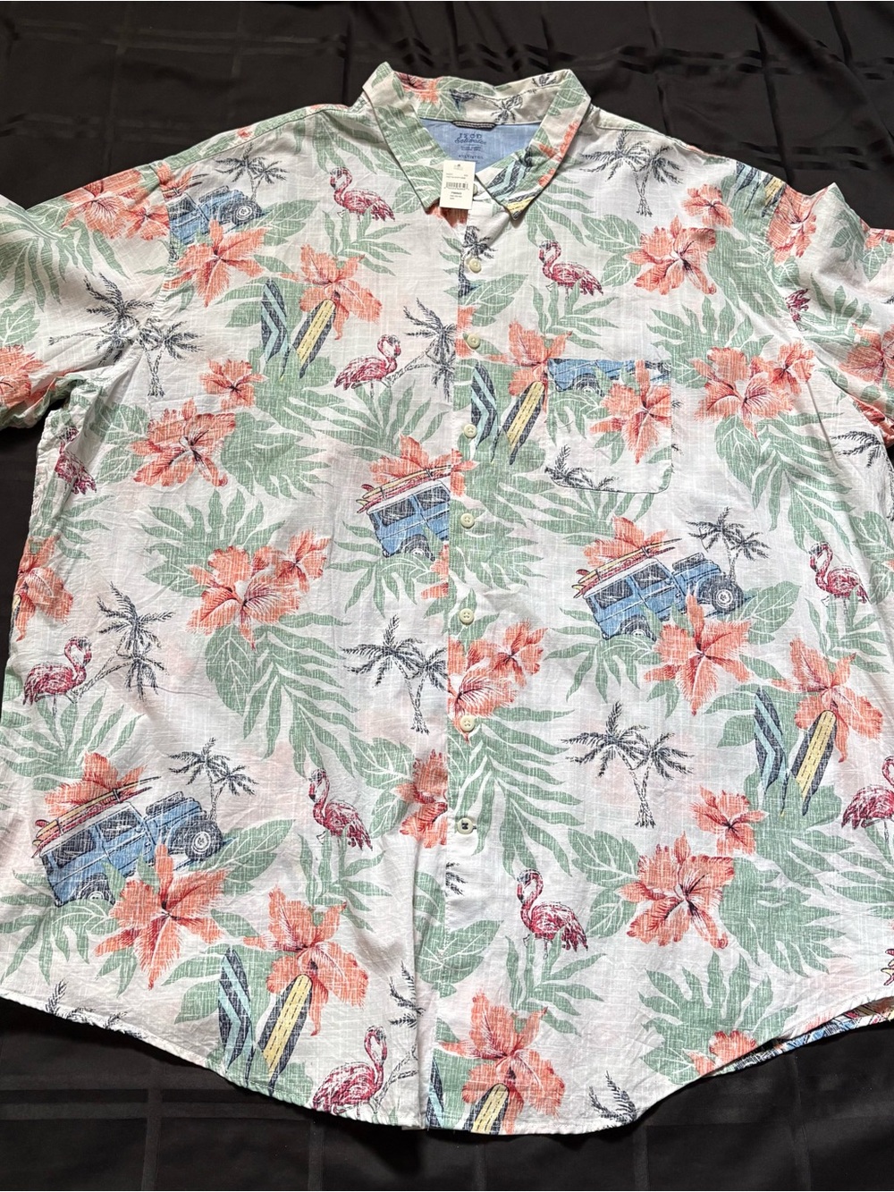 IZOD Saltwater Relaxed Classics Shirt Mens 4XL Hawaiian Floral Cool NWT